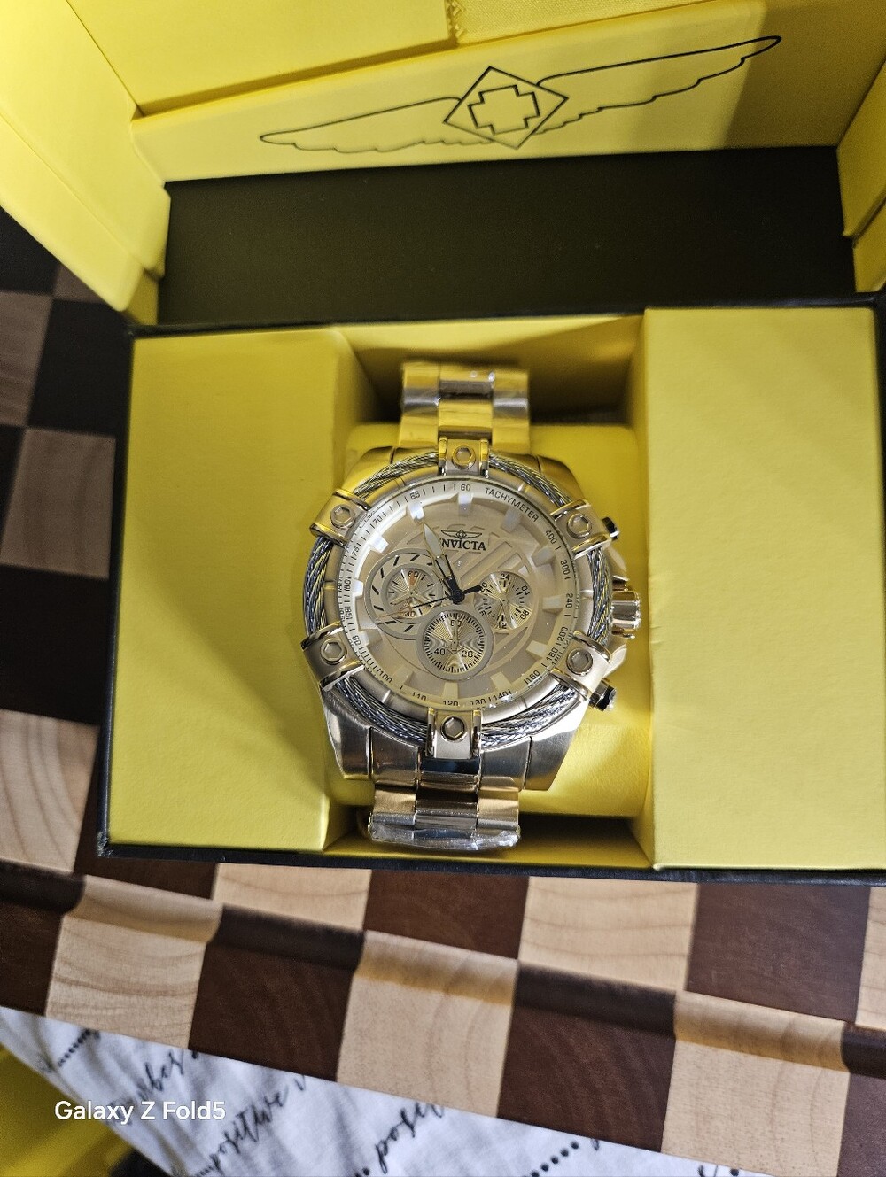 Invicta Bolt Gold-Tone Chronograph Watch 52mm